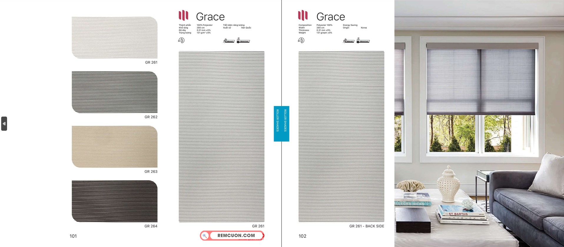 Rèm Cuốn Modero Grace