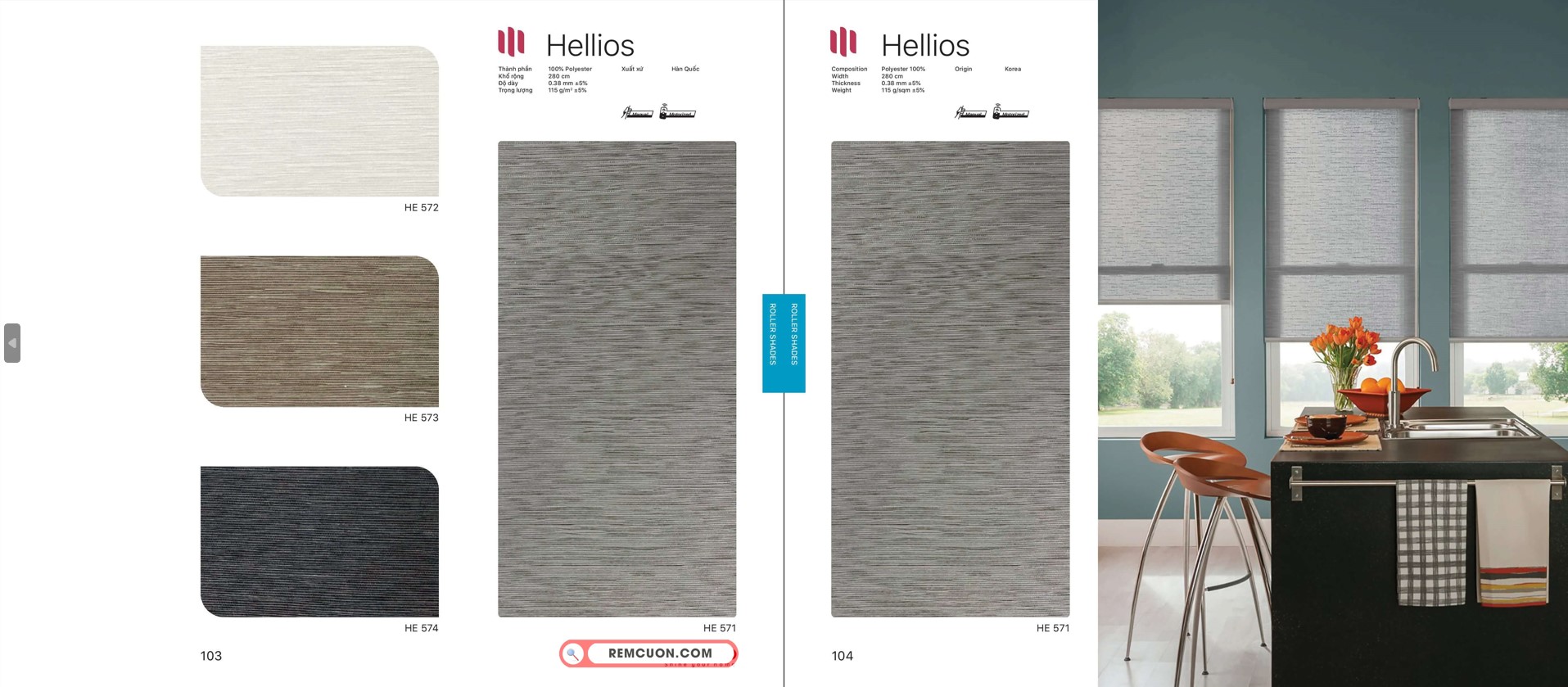 Rèm Cuốn Modero Helios