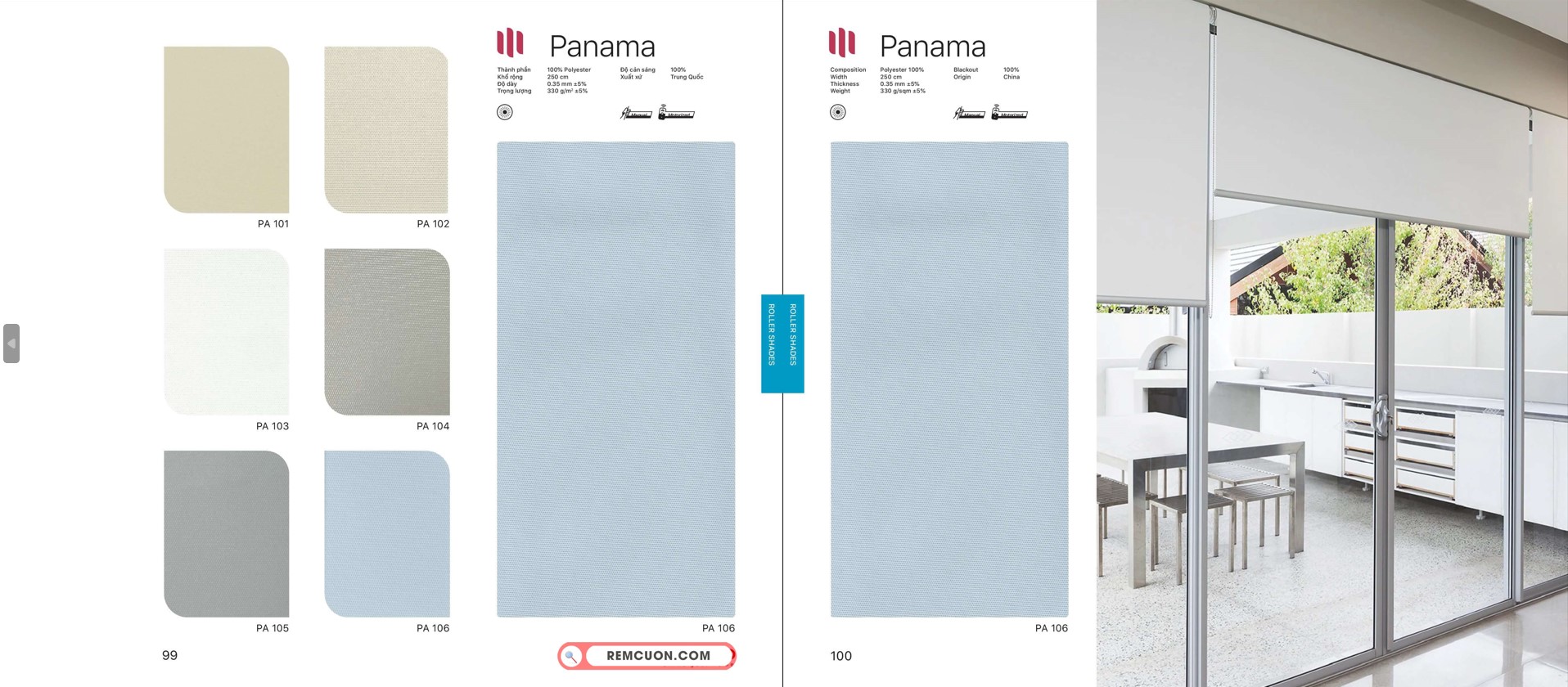 Rèm Cuốn Modero Panama
