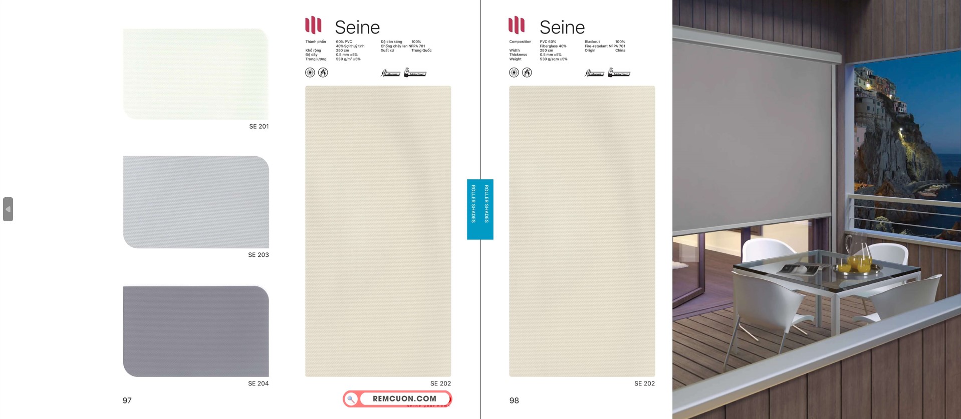 Rèm Cuốn Modero Seine